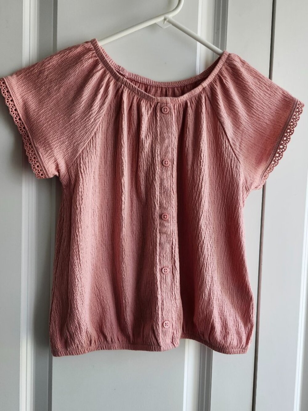 CARTER'S, Girl's, Short Sleeve Pink Top, Size 10/10A